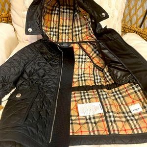 Burberry boys quilted coat with hood